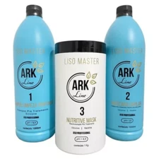 Kit Progressive hair straightening vegan Liso Master shampoo + 2 masks (3 units)