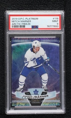 2019-20 O-Pee-Chee Platinum Arctic Freeze 7/99 Mitch Marner #119 09gn