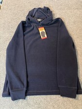 NWT  Eddie Bauer Textured Lounge Hoodie Blue Men  s Medium FREE SHIPPING 