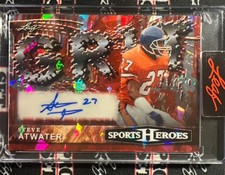 Steve Atwater 2026 Leaf Sports Heroes Grit Crystal Orange 1/1 Auto Broncos