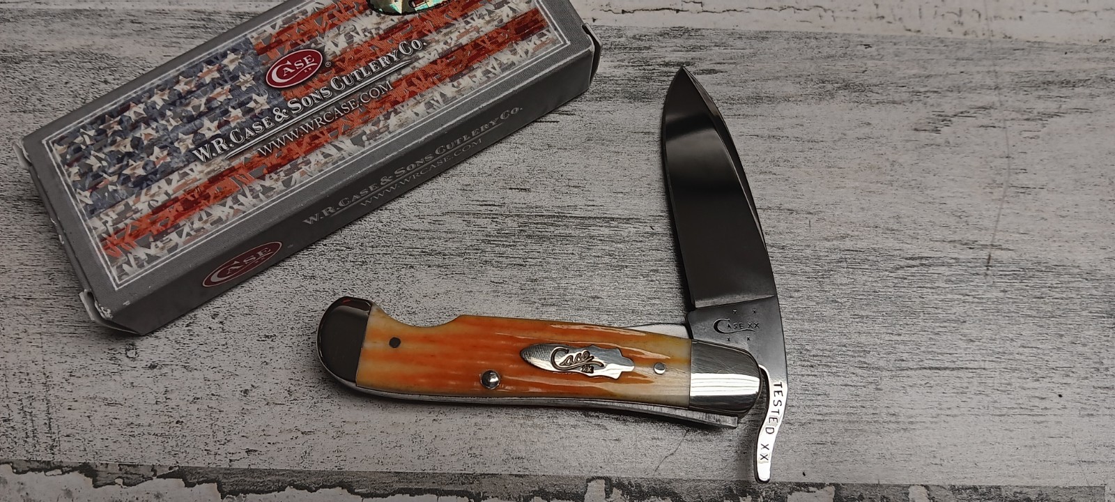 CASE XX/SFO (#61953LEZ SS) PERSIMMON/EASY OPEN "RUSSLOCK" POCKET KNIFE- MIB