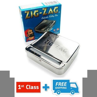 1x Zick Zack Automatic Zigaretten Tabak Rauchen Rollmaschine Etui Blechdose