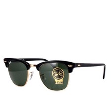 RAY-BAN RB 3016 W0365 49/00 Black / Gold Frame SUNGLASSES - As Shown - Authentic