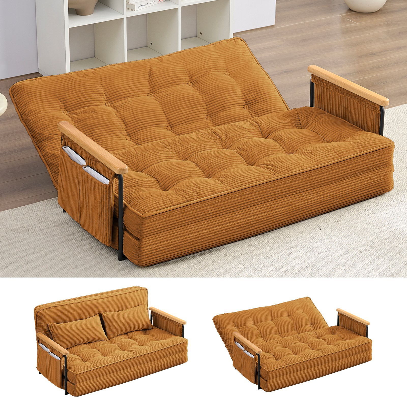 Zafly Sofa Bed Couch Sleeper Convertible Fold-Out Bed Couch 