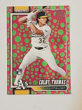 2026 TOPPS MLB - Colby Thomas  Holiday Polka Dots Green & Pink #213 RC Athletics