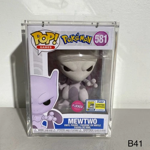 Funko Pop Games Pokemon Vinyl Figure Mewtwo #581 Flocked SDCC Limited Edition