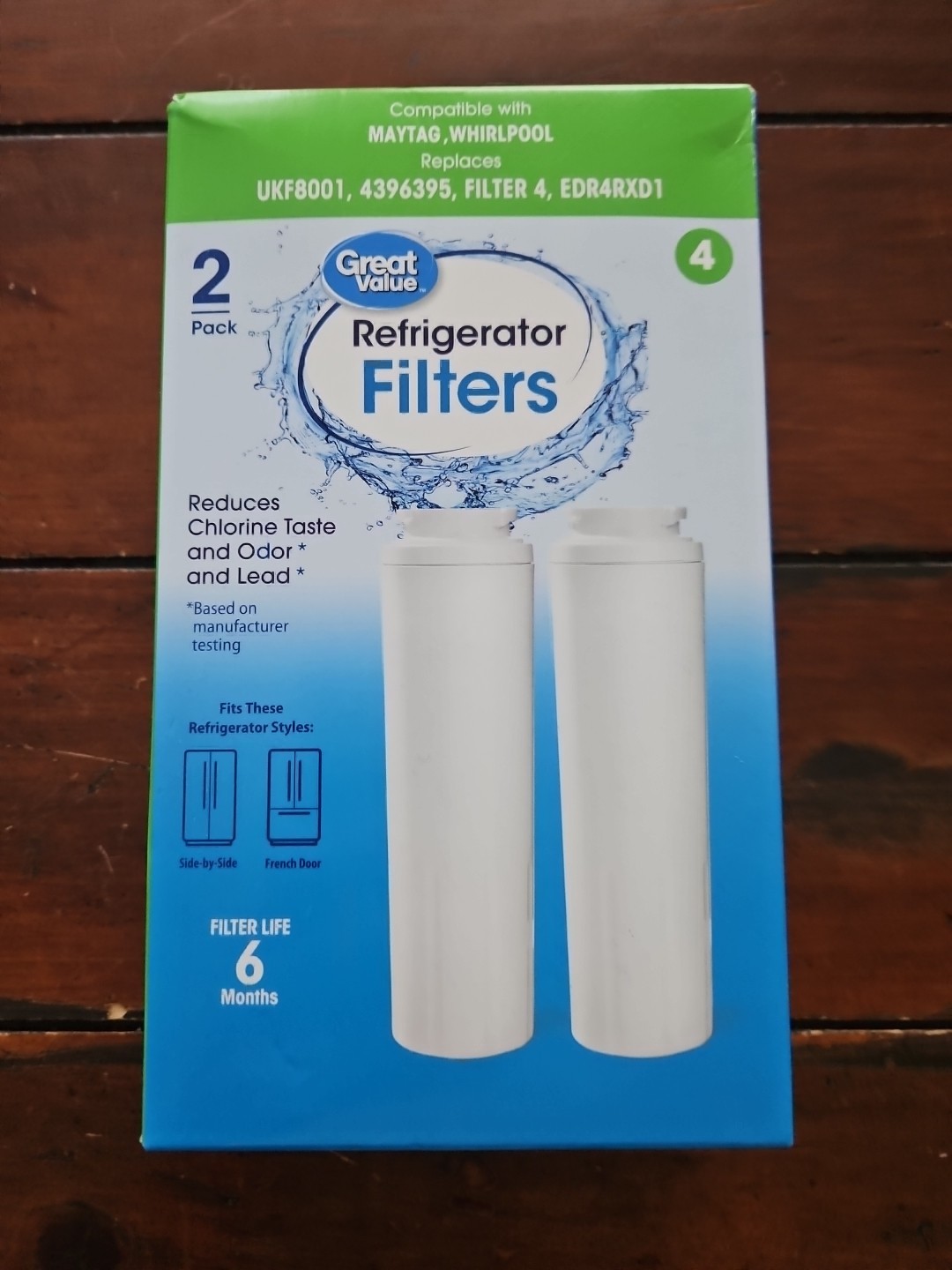Maytag  Whirlpool UKF8001  4396395 EDR4RXD1 GV Replacement Fridge Filter 2-Pack