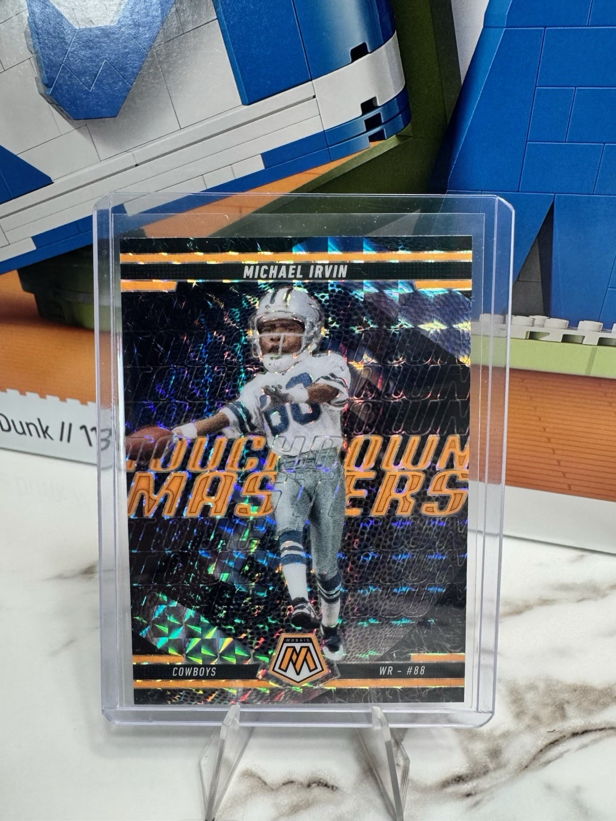 2025 Panini Mosaic - Touchdown Masters Michael Irvin #18 Orange Mosaic Prizm