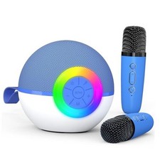 Karaoke Microphone Machine Toys for Kids Adults, Mini Portabletooth Blue