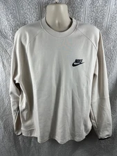 Nike Tech Sportswear Men’s Size 3XL Light Orewood Brown Fleece Crew Top NWT