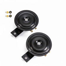 CLACSON AUTO MOTO 12V 110DB TROMBA ELETTRICA TONDA UNIVERSALE NERA 78MM CTC-419