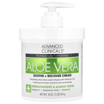 Aloe Vera, Soothe + Recover Cream, 16 oz (454 g)