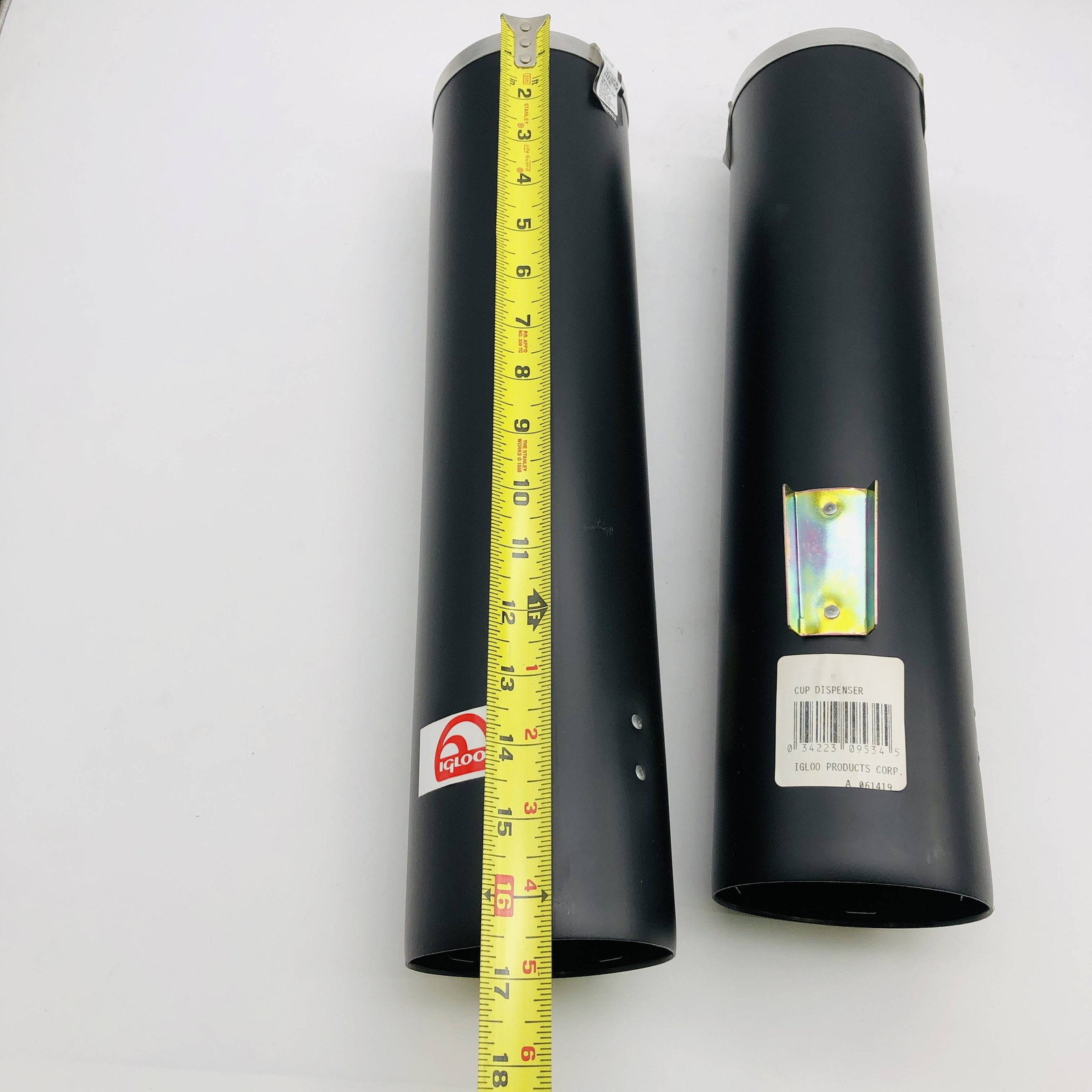 2x Igloo 9534 Cup Dispenser 7 to 8oz Black Plastic Fits 3-10 Gal Wtr Colrs