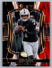 2025 Panini Select #105 Geno Smith Black and Red Prizm Shock