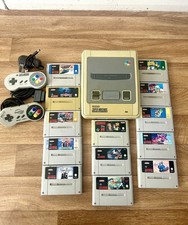 Super Nintendo SNES Console PAL 13 Game Bundle Tested Working 