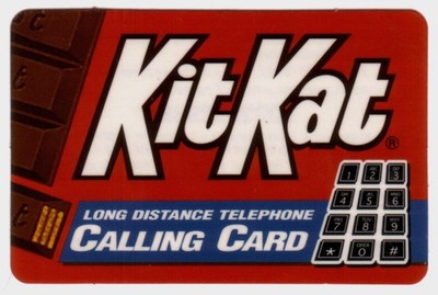 10m Set Kat Hershey Lebensmittel Candy Verbindung (Exp 12/96) Maroon Gebr Karte