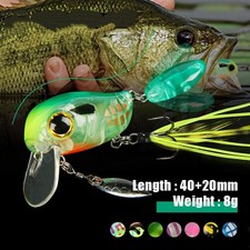 3/6Pcs Floating Double Section Rock and Roll Chubby Guy 4cm/8g Sea Bass Bait