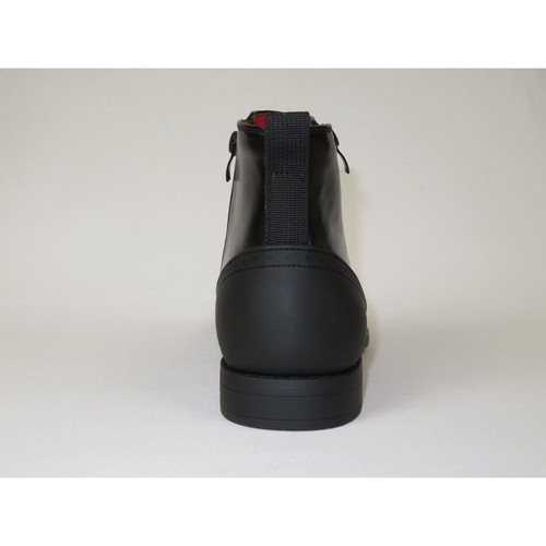 Hombres TAYNO Chelsea Chukka Suave Cómoda Cuero Cremallera Bota Cupé L Negro - Imagen 6 de 11