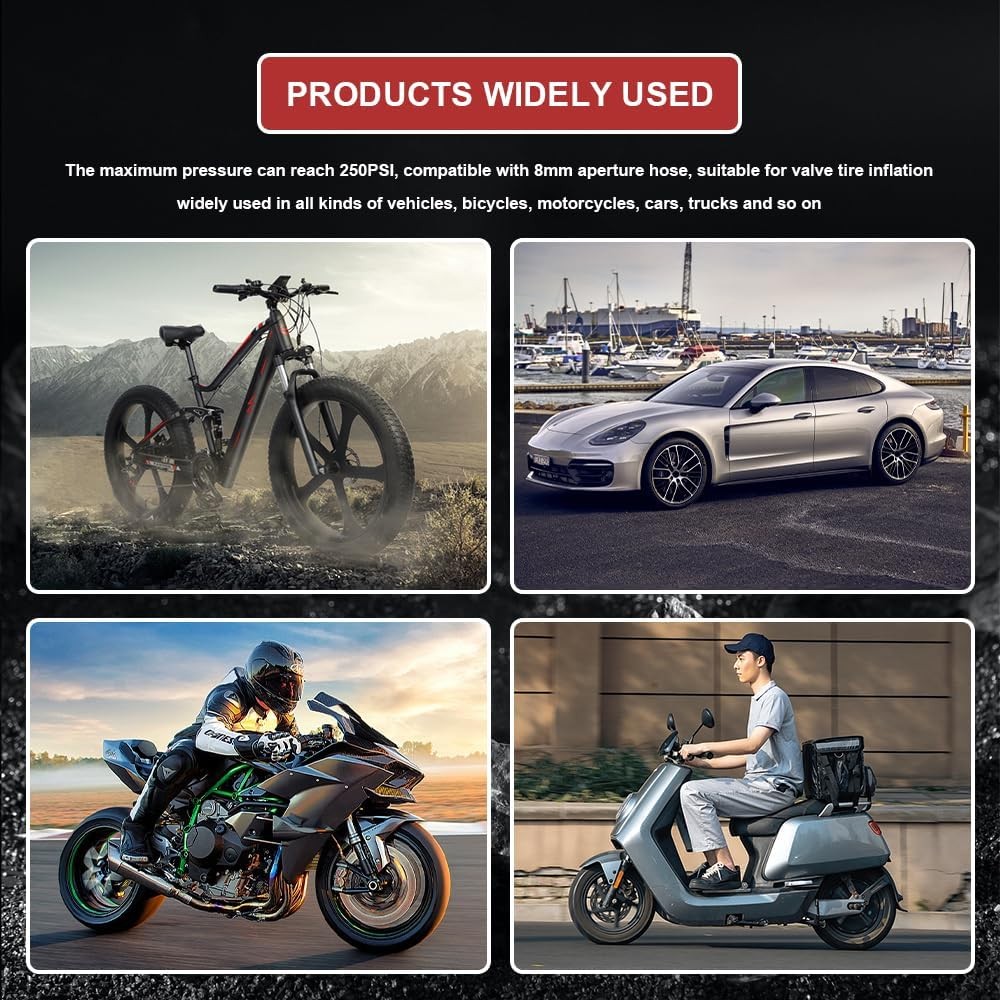 2Packs Brass Tire Air Chuck, Locking Quick Connect Inflator Hose Adapter, No... 