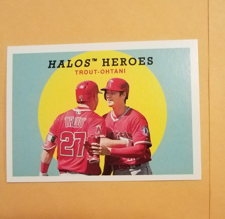 2018 Topps Archives - 1959 Combos Design Mike Trout, Shohei Ohtani #303 (RC)