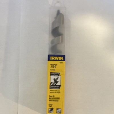 IRWIN Auger Drill Bit 7/8 in Woodworking 49908 5 1/16 in Overall Length