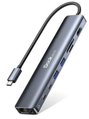 9-in-1 USB-C Hub: HDMI 4K@60Hz, Ethernet, 100W PD, Audio, 2x USB-A 5 Gbps, SD...