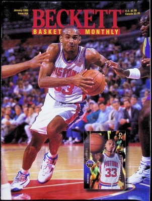 BECKETT BASKETBALL MAGAZINE Issue 54 January 1995   Grant Hill - Jordan Cover GD