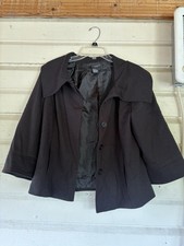 Sandro black blazer with collar, size L