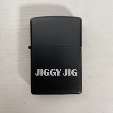 New Jiggy Jig Zippo Lighter Wind proof Black Matte Opened AC340ZP5