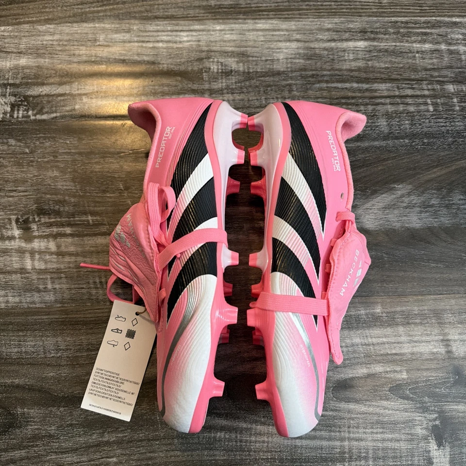 Botines de fútbol Adidas Predator League Beckham niños junior FG/MG rosa viga M5 W6 Foto 3 de 4