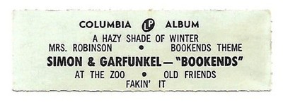 Simon & Garfunkel-Bookends, Mrs. Robinson/Bookend Theme, 33's Jukebox Label 