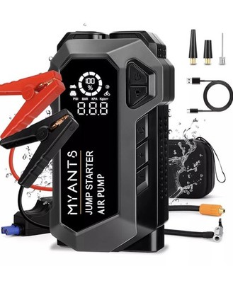 MYANTS 4-in-1 Starthilfe mit Luftkompressor - Auto Notstromversorgung