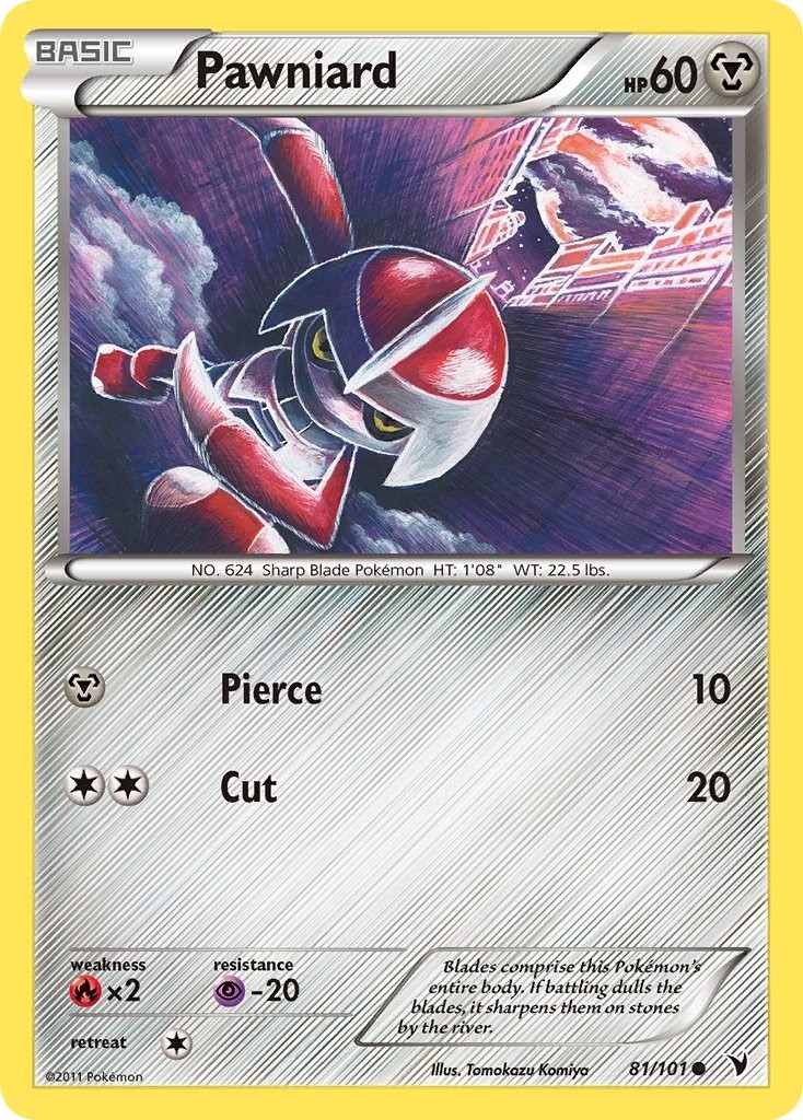Pawniard 81/101 Tomokazu Komiya Common Noble Victories Pokémon Card