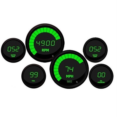Intellitronix M9999G LED Multi-Gauge Set, Green