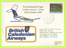 Algeria 1979 British Caledonian, BAC-1-11, Gatwick-Oran, First Flight Cover
