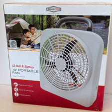RoadPro 12-Volt  Battery Dual Powered 10" Portable Fan RP-1179