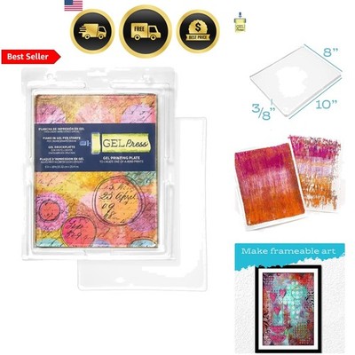 Printmaking Gel Plate 8X10 Reusable Art Plate for Card Scrapbooking Journaling