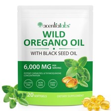 Bio Oregano Öl Softgels 2-in-1 6000 mg Oreganoöl mit Schwarzkümmelöl 120 …