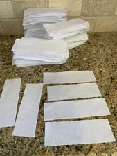 850 White Cotton Quilting Fabric Strips 2” X 7” Quilt Squares Pieces Pre Cut