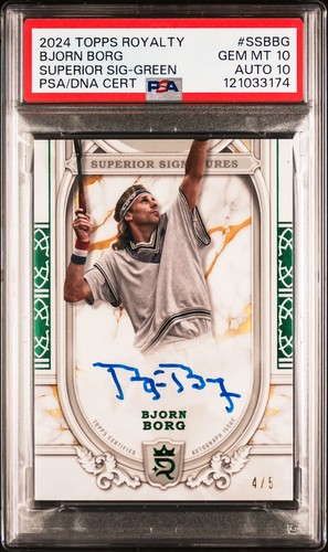 Bjorn Borg #SS-BBG 2024 Topps Royalty Superior Signature card