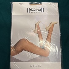 Wolford Sheer 15 Tights Medium 18381 4273 Cosmetic New Sealed Free Shipping