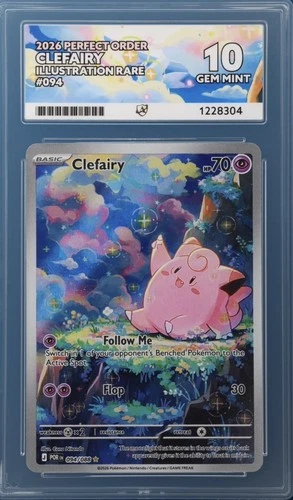 Pokémon Clefairy 094/088 Perfect Order ACE Gem Mint 10 PERFECT SUBGRADES 10/10/1