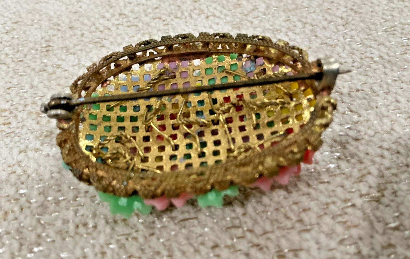 Miriam Haskell unsigned wired celluloid flowers b… - image 2