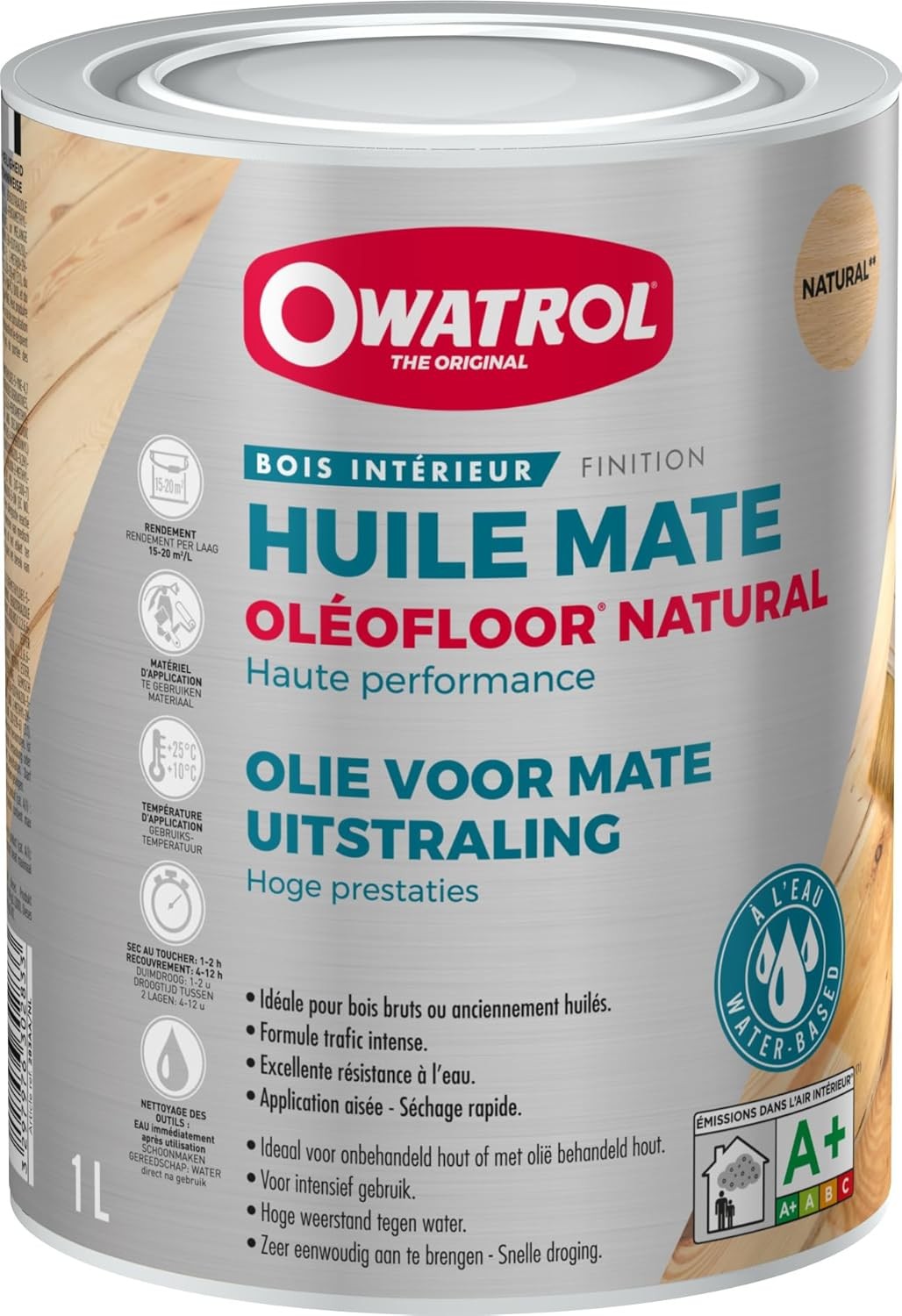Huile bois intérieur haute performance Owatrol Oleofloor aspect mat