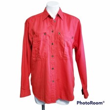 Vintage Lizwear Sport shirt red long sleeve button up collared top 90s M
