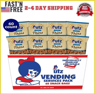 Utz Extra Thin Pretzels, Multipack, Pretzels, 1 oz, 60 Count