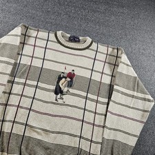 Vintage GANT Sweater Mens Medium Beige Cotton...
