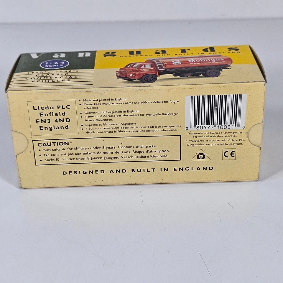Vehículo diecast Lledo Vanguards Bedford tipo S cisterna Mobilgas 1:64 VA7005 Z3 Foto 3 de 4