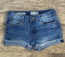 Lucky Brand Youth Girl's Riley Shorts Cuffed Medium Wash Blue Size 10