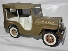 Vintage Tonka JEEP G-2-2431 (With Top and Spare Tire!) 1960s Military Toy